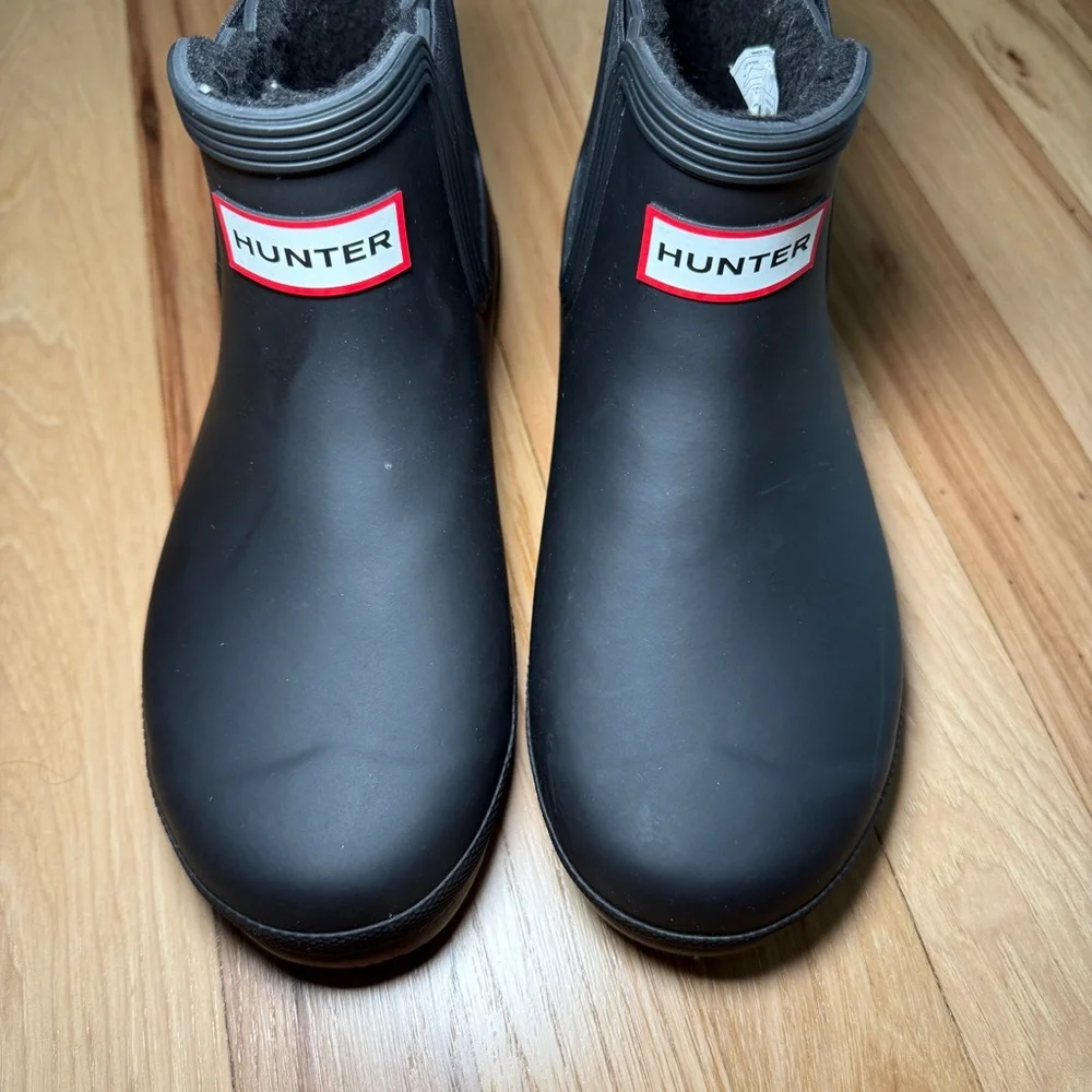 Hunter Original Insulated Fleece Chelsea Ankle Waterproof Rain Boots - Picture 4 of 9